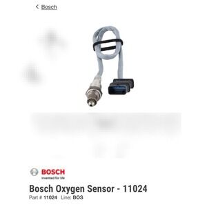 Bosch 11024 Oxygen Sensor O2 Automotive Replacement Part
